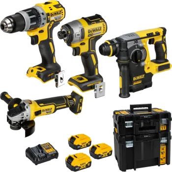 Akumulatora instrumentu komplekts DeWalt DCK422P3T-QW 18V XR ar 3x 5.0Ah akumulatoriem