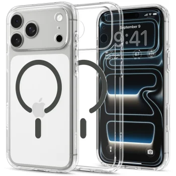 Spigen Ultra Hybrid MagSafe vāciņš iPhone 18 Pro Max / 17 Pro Max, Clear Graphite