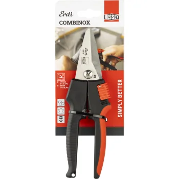 Universālās šķēres BESSEY Combinox D50, 190 mm, Red/Black