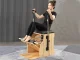 Pilates vingrošanas krēsls ar regulējamiem pedāļiem un atsperēm