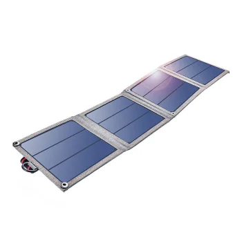 Salokāms saules lādētājs Choetech SC004 14W, 1xUSB (pelēks) | Foldable solar charger (grey)