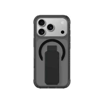 AmazingThing Titan Pro Holder vāciņš iPhone 17 Pro ar statīvu un MagSafe, melns
