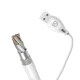 Kabelis Dudao L4M USB-A uz MicroUSB 2.4 A 1 m, balts