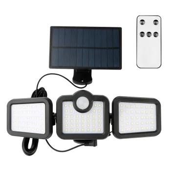 Forever Light Sunari FLS-04 LED solārā lampa ar kustības sensoru, 8W, 600lm, Melna