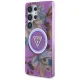 Guess Glitter Flowers MagSafe vāciņš Samsung Galaxy S25 Ultra, violets