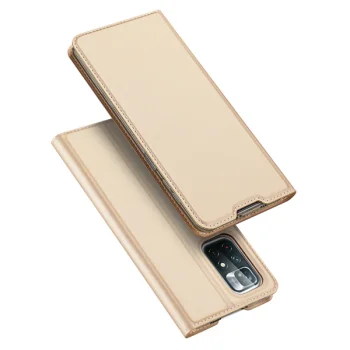 Dux Ducis Skin Pro atverams vāciņš maciņš grāmatiņa Xiaomi Poco M4 Pro 5G, zelta