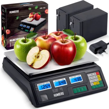 Elektroniskie tirdzniecības svari Humberg HM-190, līdz 40 kg, 0.002 kg