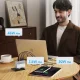 Sienas lādētājs Cuktech AD1003EU 100W GaN 2x USB-C + USB-A ar kabeli, balts
