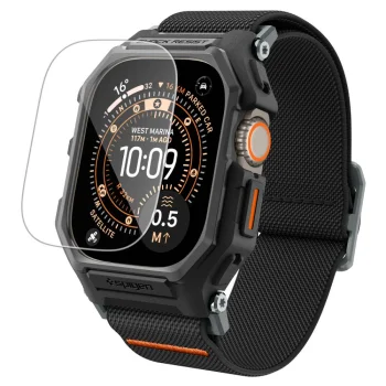 Spigen Lite Fit Pro siksniņa un aizsargstikls Apple Watch Ultra 49mm, Matte Black