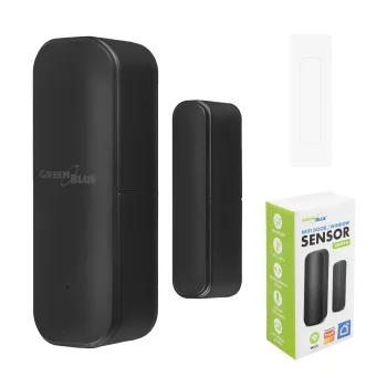 GreenBlue GB479 B Bezvadu WiFi durvju un logu atvēršanas sensors, melns
