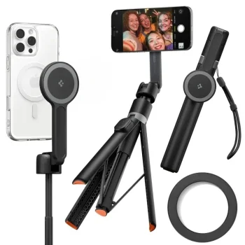 Spigen S581W MagSafe Bluetooth pašportretu statīvs / trijkājis, melns