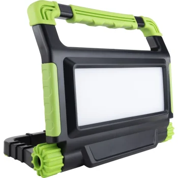 REV Spot Green LED akumulatora darba prožektors ar statīvu 50W, melns / zaļš