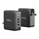 Minix P165 GaN sienas lādētājs, 165W, 3x USB-C, 1x USB-A