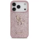 Guess Fixed Glitter Big 4G vāciņš priekš iPhone 17 Pro / 18 Pro, rozā