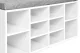 ModernHome WYJ-015 apavu skapis ar sēdekli, 10 plaukti, balts