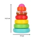 Attīstoša Rotaļlieta Tornis Piramīda Montesori Sensoriskā Mīkla, 7 elementi | Educational Pyramid Tower Sensory...
