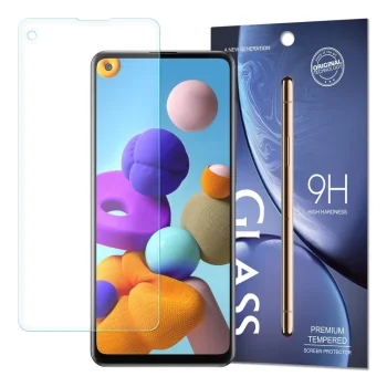 Samsung Galaxy A21s (SM-A217F) - Aizsargstikls (Šaurs līdz Izliekumiem) | Tempered Glass Screen Protector