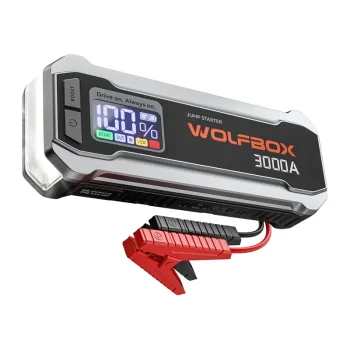 Palaidējs WOLFBOX MegaVolt 16 16 000 mAh 3000 A 12 V ar ārējo akumulatoru