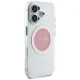 Guess IML Metal Colored Circle Classic Logo MagSafe vāciņš iPhone 16, rozā
