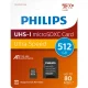 Philips MicroSDXC atmiņas karte 512 GB Class 10 UHS-I U1 V10 A1 ar SD adapteri