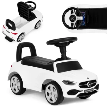 Multistore Mercedes C Class bērnu stumjamā mašīna, balta