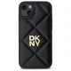 DKNY Quilted Stack Logo iPhone 15 Plus vāciņš, melns