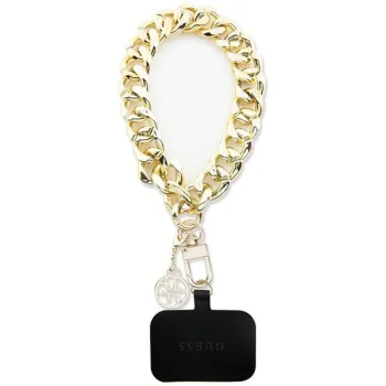 Guess Universal Big HandStrap 4G Charm universāla telefona siksniņa, zelta