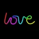 Forever Light FLRN01 LOVE RGB LED Neona Lampa ar Pulti