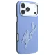 Karl Lagerfeld vāciņš iPhone 18 Pro Max / 17 Pro Max Smooth Big Resin Signature Logo, zils