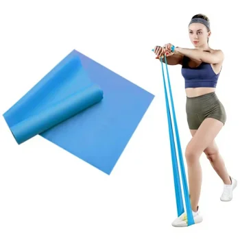 Fitnesa vingrošanas gumija 2 m, 10 lbs, zila krāsa