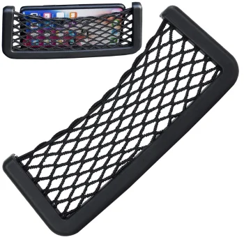 Automašīnas sānu kabata - tīkliņš organizators, 14,5 cm, melns