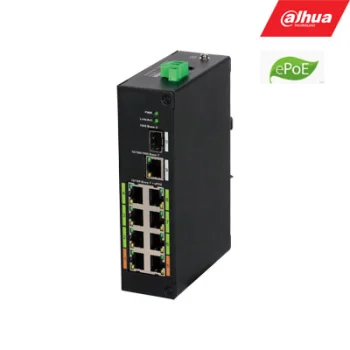 Dahua DH-LR2110-8ET-120 8 portu ePoE slēdzis ar 1G Uplink