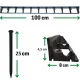 Plastmasas zāliena apmale 100 x 4,5 cm, melna