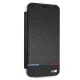 BMW Carbon Tricolor Stripe iPhone XS Max atverams vāciņš, melns