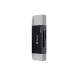 Devia EL239 divi vienā SD TF karšu lasītājs USB USB-C 2.0, melns