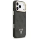 Guess 4G PU Triangle Logo & Stand Camera MagSafe vāciņš iPhone 17 Pro Max, melns
