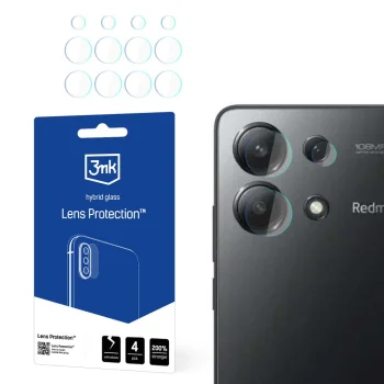 Xiaomi Redmi Note 13 4G Aizmugurējās Kameras Aizsargstikls, 4 gab. | 3MK Lens Protection Back Camera Tempered Glass...