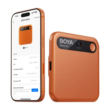 BOYA Notra diktofons ar AI transkripciju, 64 GB, Orange