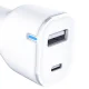 3mk Protection auto lādētājs 20W PD3.0 QC 3.0 USB-A + USB-C, balts