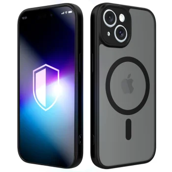 Telefona vāciņš 3mk Misty MagCase viedtālrunim iPhone 14, MagSafe, melns