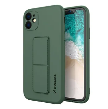 Wozinsky Kickstand Case telefona vāciņš ar statīvu Samsung Galaxy A22 4G, tumši zaļš