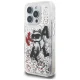 Karl Lagerfeld Liquid Glitter Choupette vāciņš iPhone 16 Pro Max, caurspīdīgs
