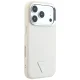 Guess Grained Triangle Logo MagSafe vāciņš iPhone 18 Pro Max / 17 Pro Max, bēšs