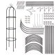 Metāla dārza pergola LUARO augiem un rozēm, 195 cm, melna
