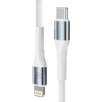 3mk Hyper Cable N-SERIES USB-C uz Lightning kabelis 1m 20W, balts