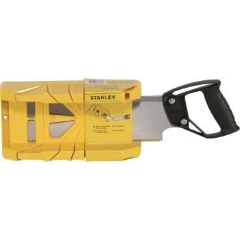 Stanley plastmasas leņķzāģēšanas kaste ar mugurzāģi 35 cm, Melna / Sudraba