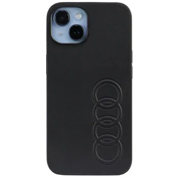 Audi Synthetic Leather vāciņš Apple iPhone 14, melns
