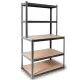 Humberg HR-855 metāla plaukts / darbagalds, 180x100x60 cm, melns