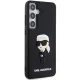 Karl Lagerfeld Samsung Galaxy S24 vāciņš 3D Rubber Ikonik NFT, melns