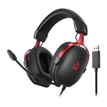 Spēļu austiņas QCY Heroad VN200 Pro, 7.1, USB-A, melna/sarkana